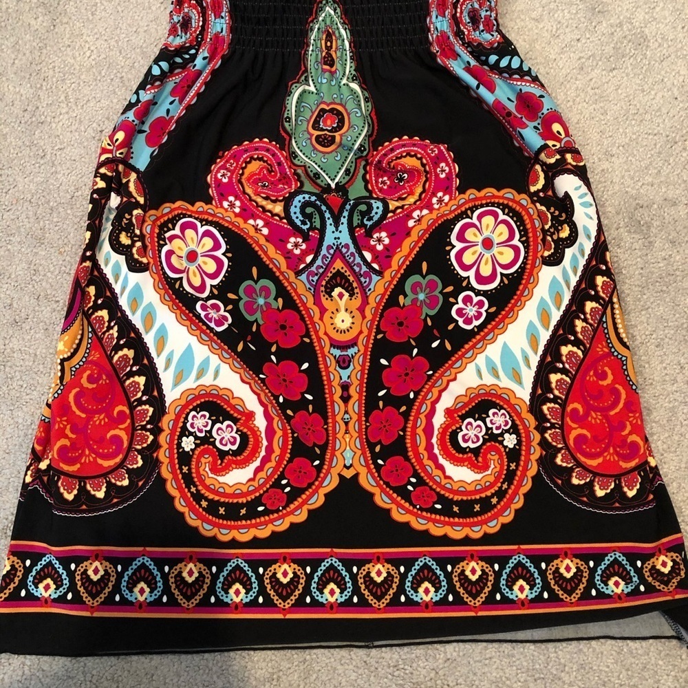 Disorderly Conduct Juniors Empire Waist Patterned Dress Size M - Picture 4 of 4